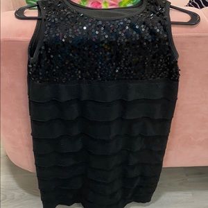 Black mini dress with sequins size small